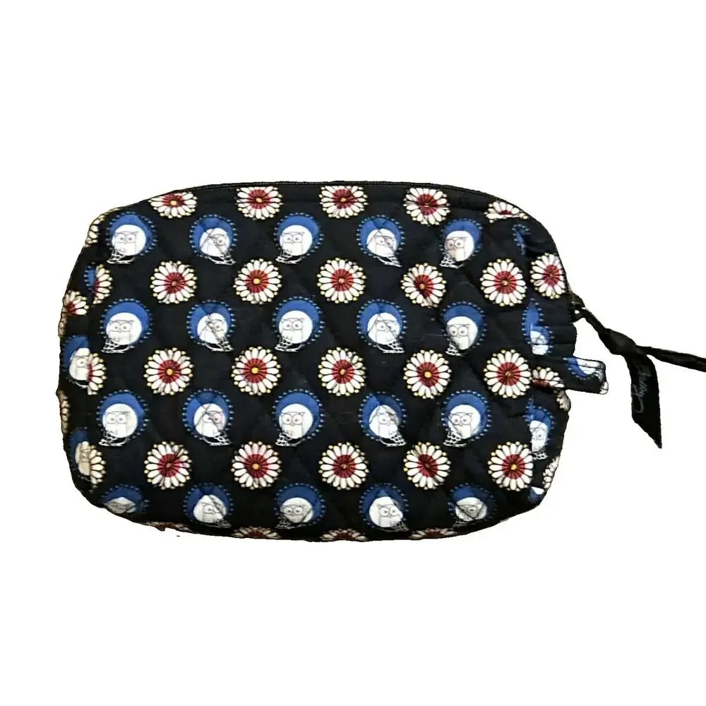 Vera Bradley Cosmetic Bag In Night Owl Pattern Excellent Pre Owned EUC!